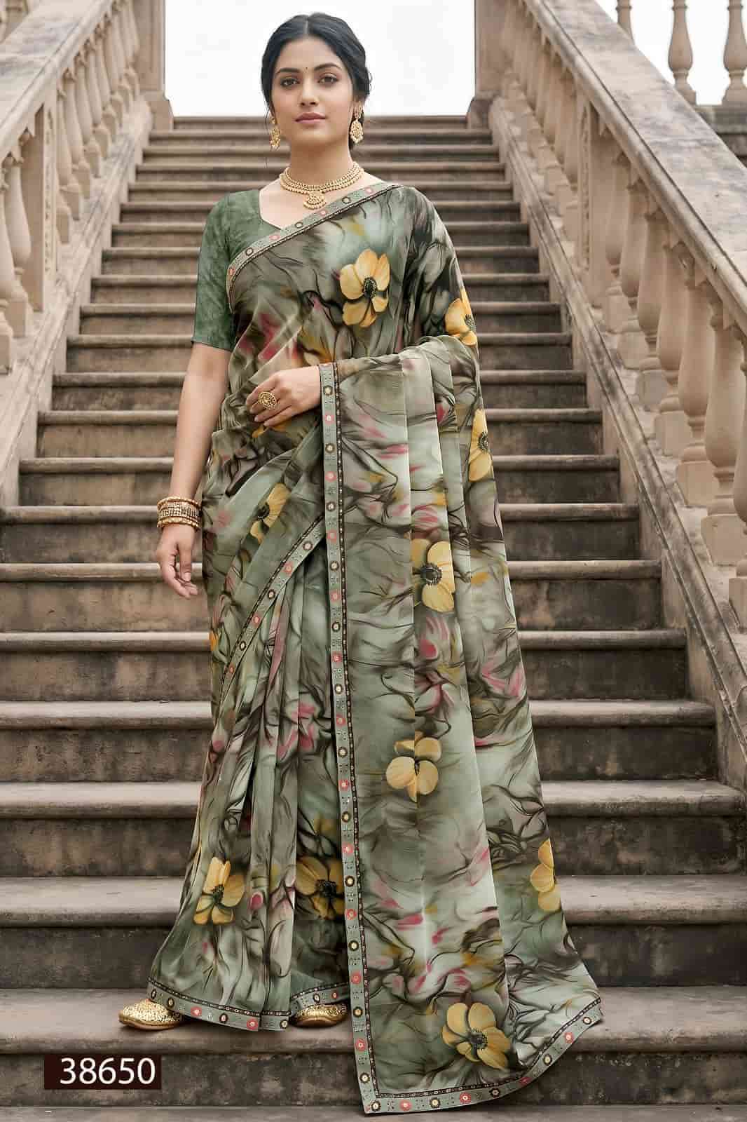 Vallabhi Vardani Vol 17 Weightless Floral Print Saree Collection Wholesale - Amrah Wholesale