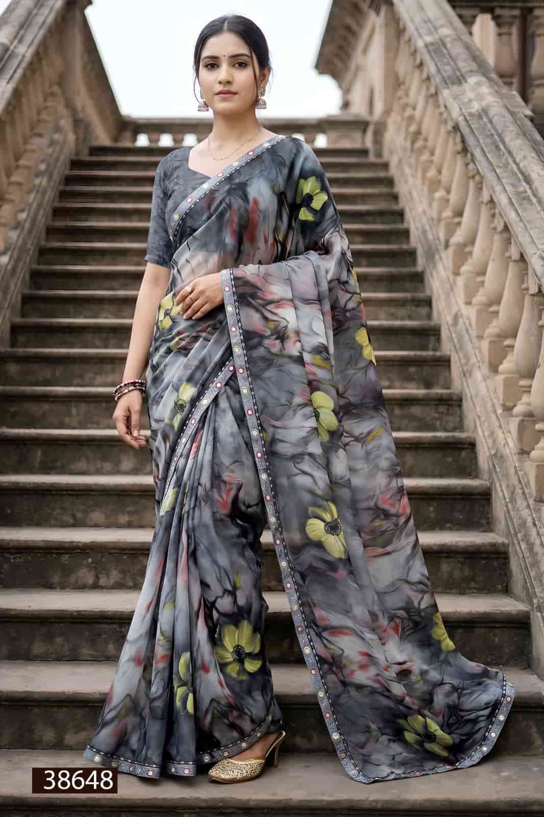 Vallabhi Vardani Vol 17 Weightless Floral Print Saree Collection Wholesale - Amrah Wholesale