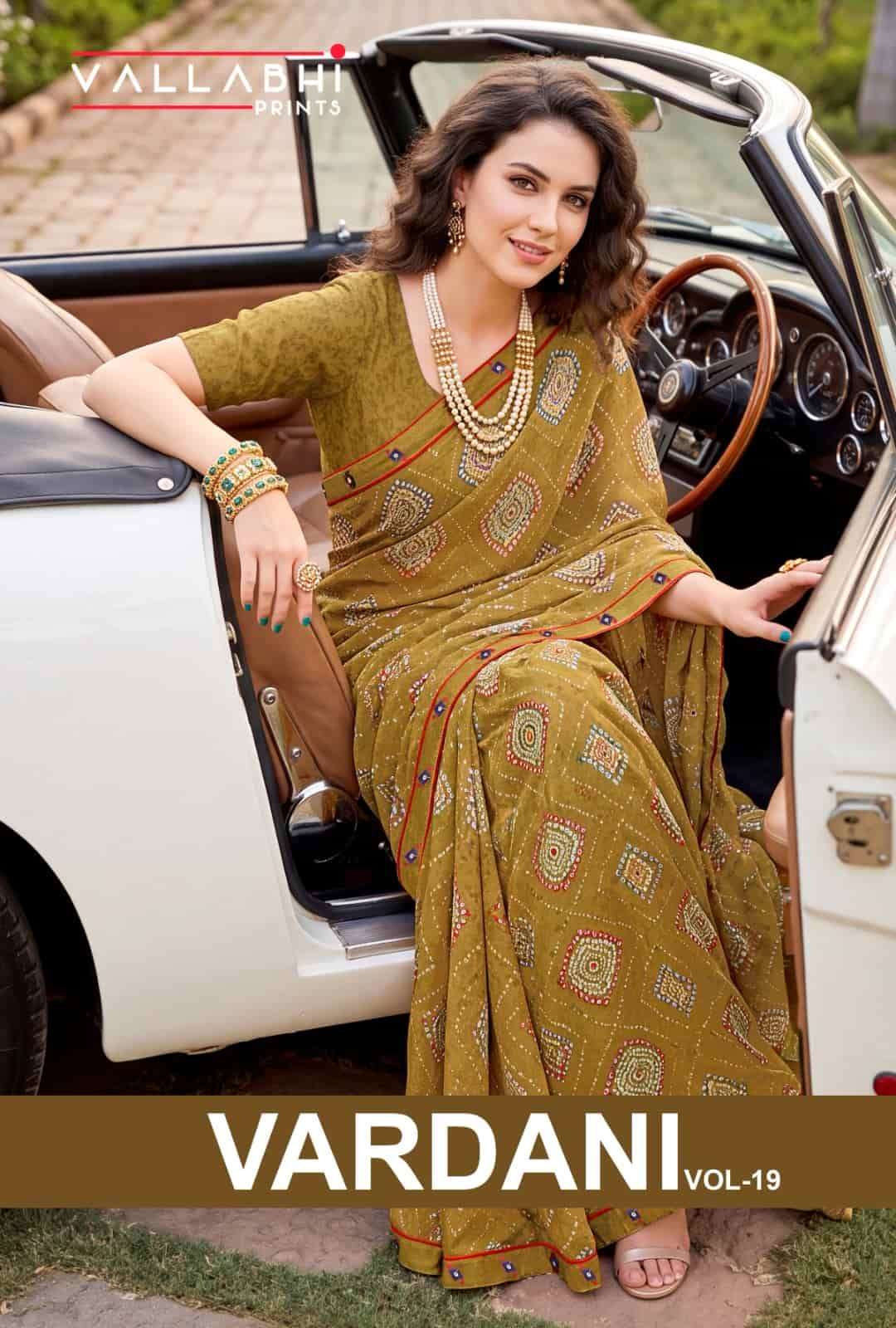 Vallabhi Vardani Vol 19 Weightless Bandhni Print Saree