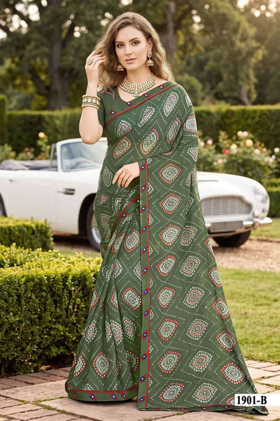 Vallabhi Vardani Vol 19 Weightless Bandhni Print Saree
