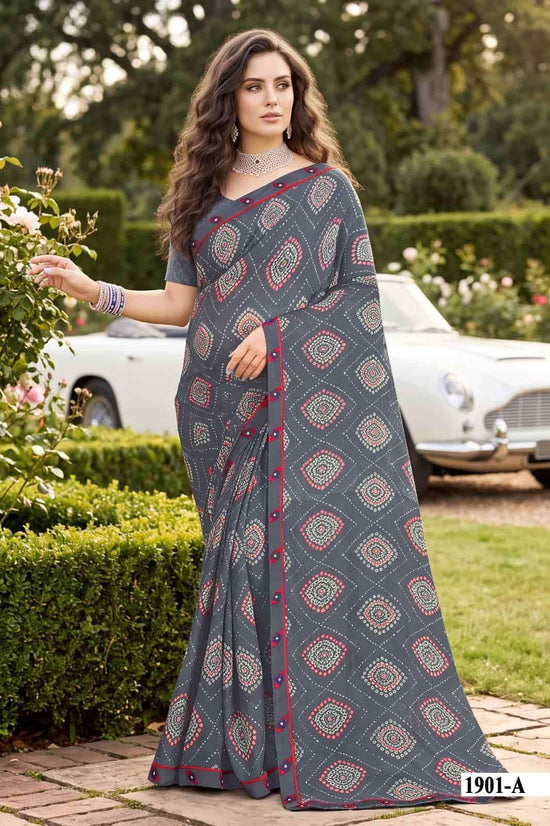 Vallabhi Vardani Vol 19 Weightless Bandhni Print Saree