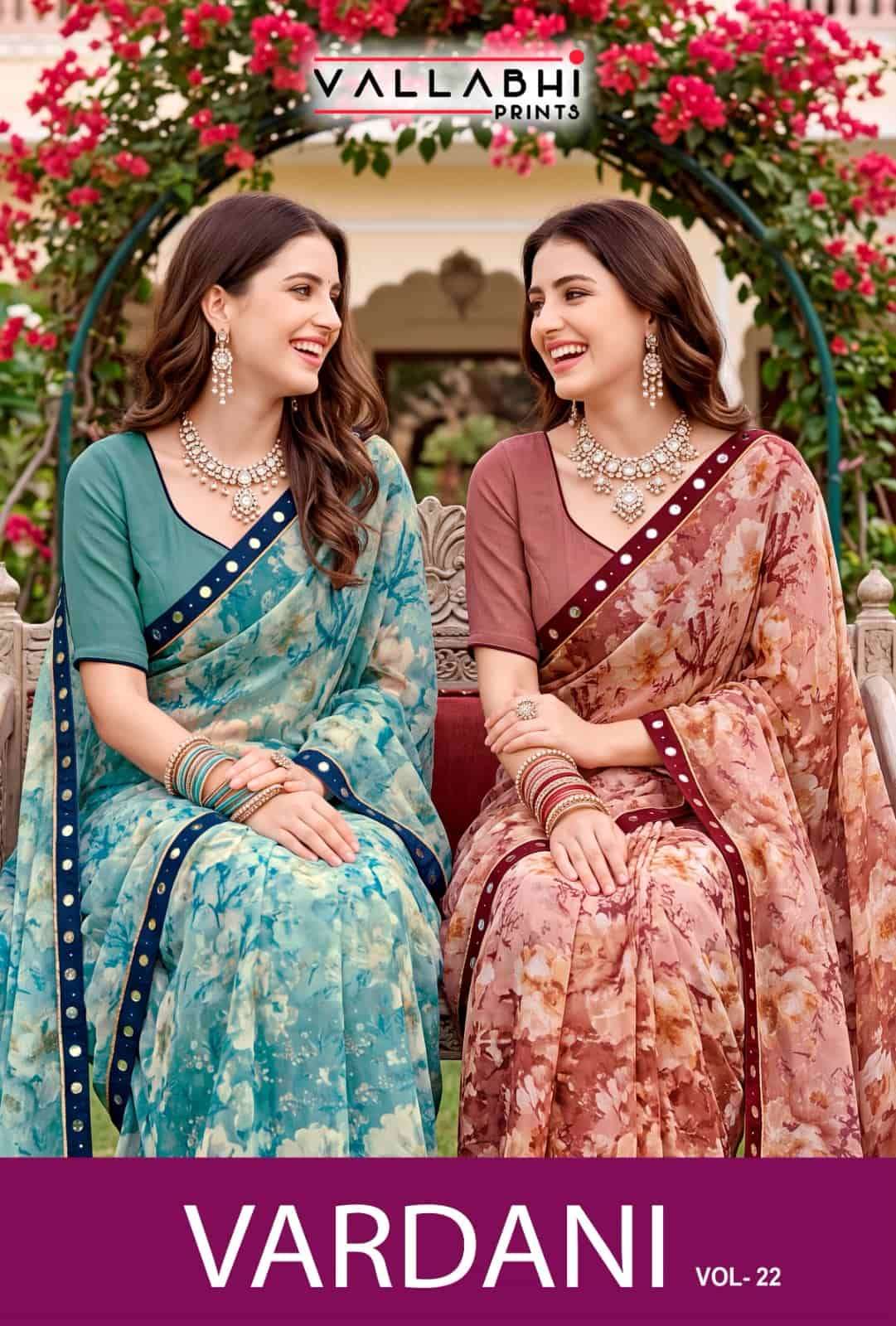 Vallabhi Vardani Vol 22 Weightless Floral Print Georgette Saree