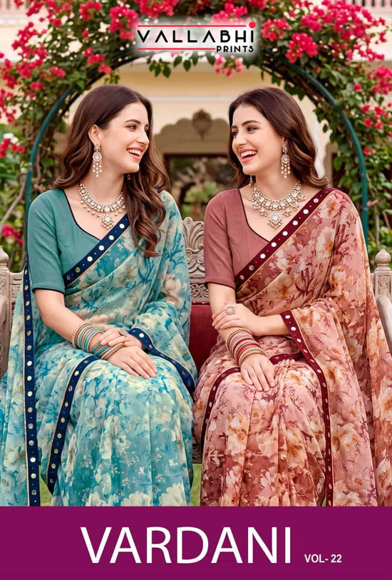 Vallabhi Vardani Vol 22 Weightless Floral Print Georgette Saree
