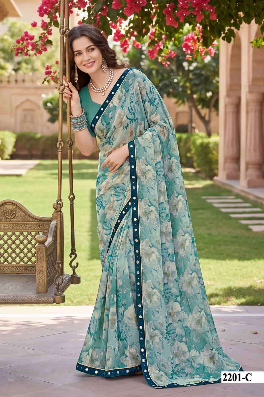 Vallabhi Vardani Vol 22 Weightless Floral Print Georgette Saree