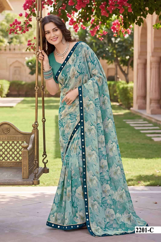 Vallabhi Vardani Vol 22 Weightless Floral Print Georgette Saree