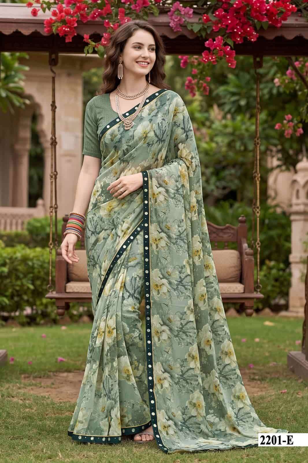 Vallabhi Vardani Vol 22 Weightless Floral Print Georgette Saree