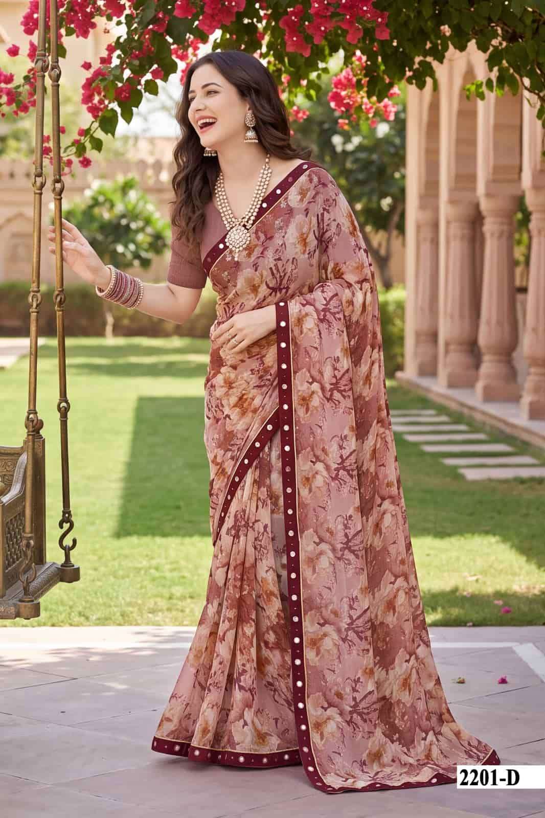 Vallabhi Vardani Vol 22 Weightless Floral Print Georgette Saree