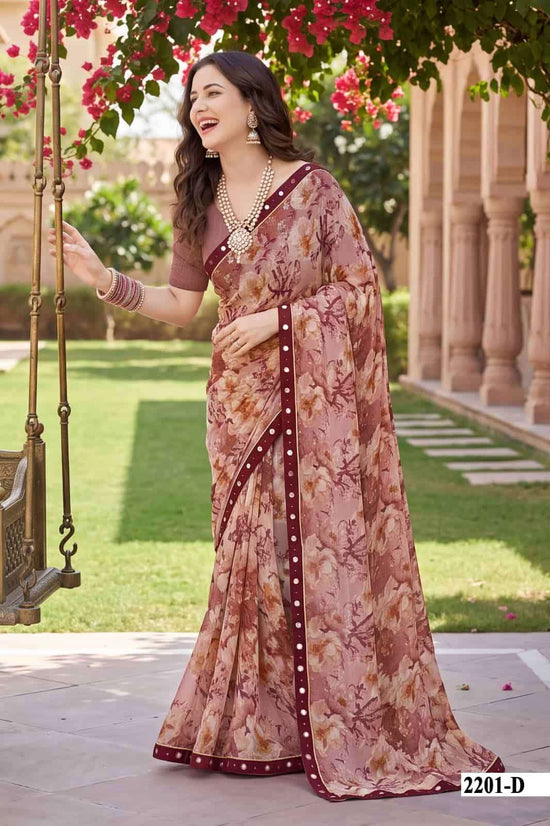 Vallabhi Vardani Vol 22 Weightless Floral Print Georgette Saree
