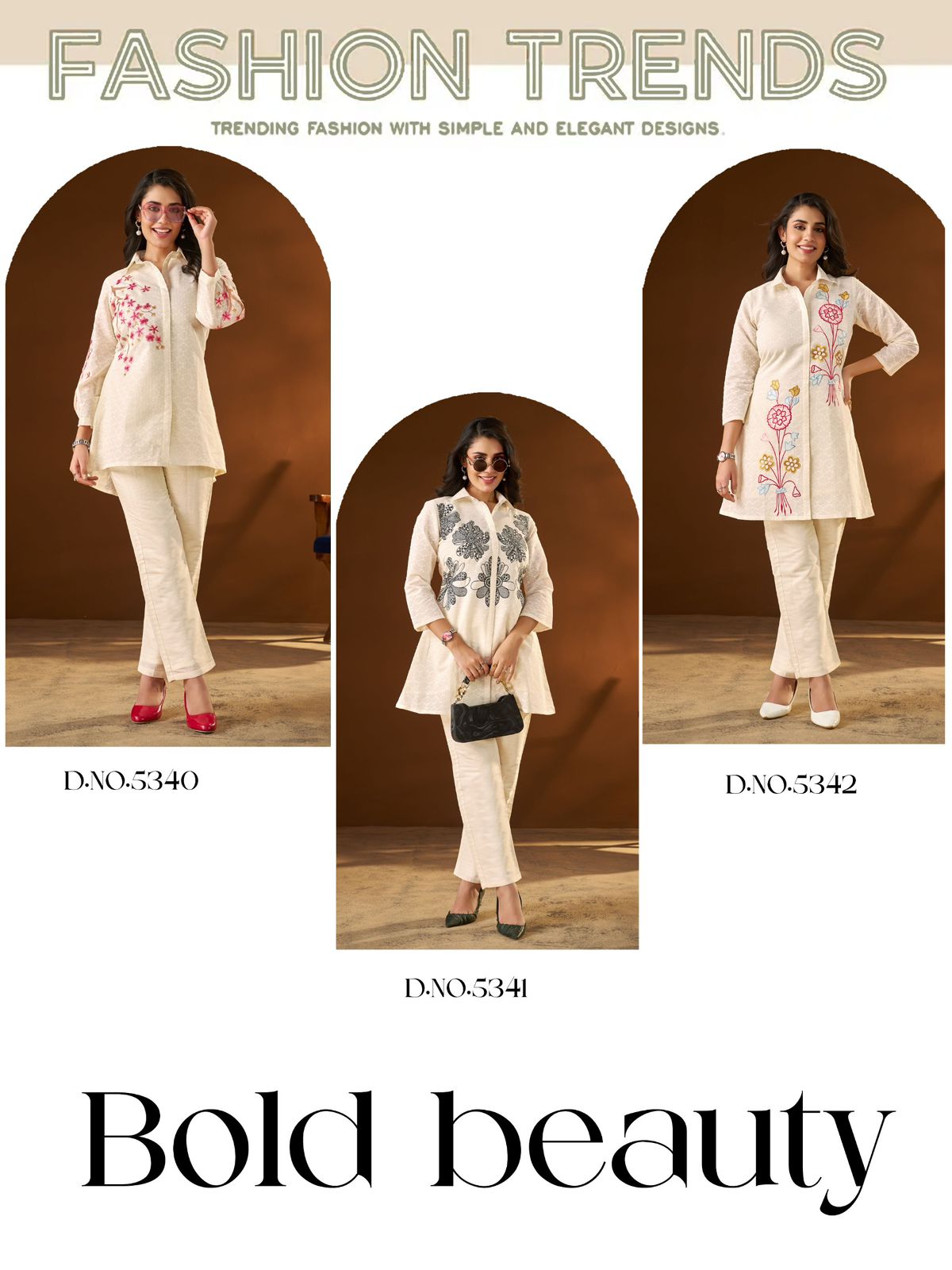 Vamika Bold Beauty Dobby Cotton Embroidered Co Ord Set