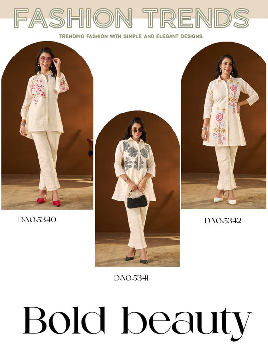 Vamika Bold Beauty Dobby Cotton Embroidered Co Ord Set