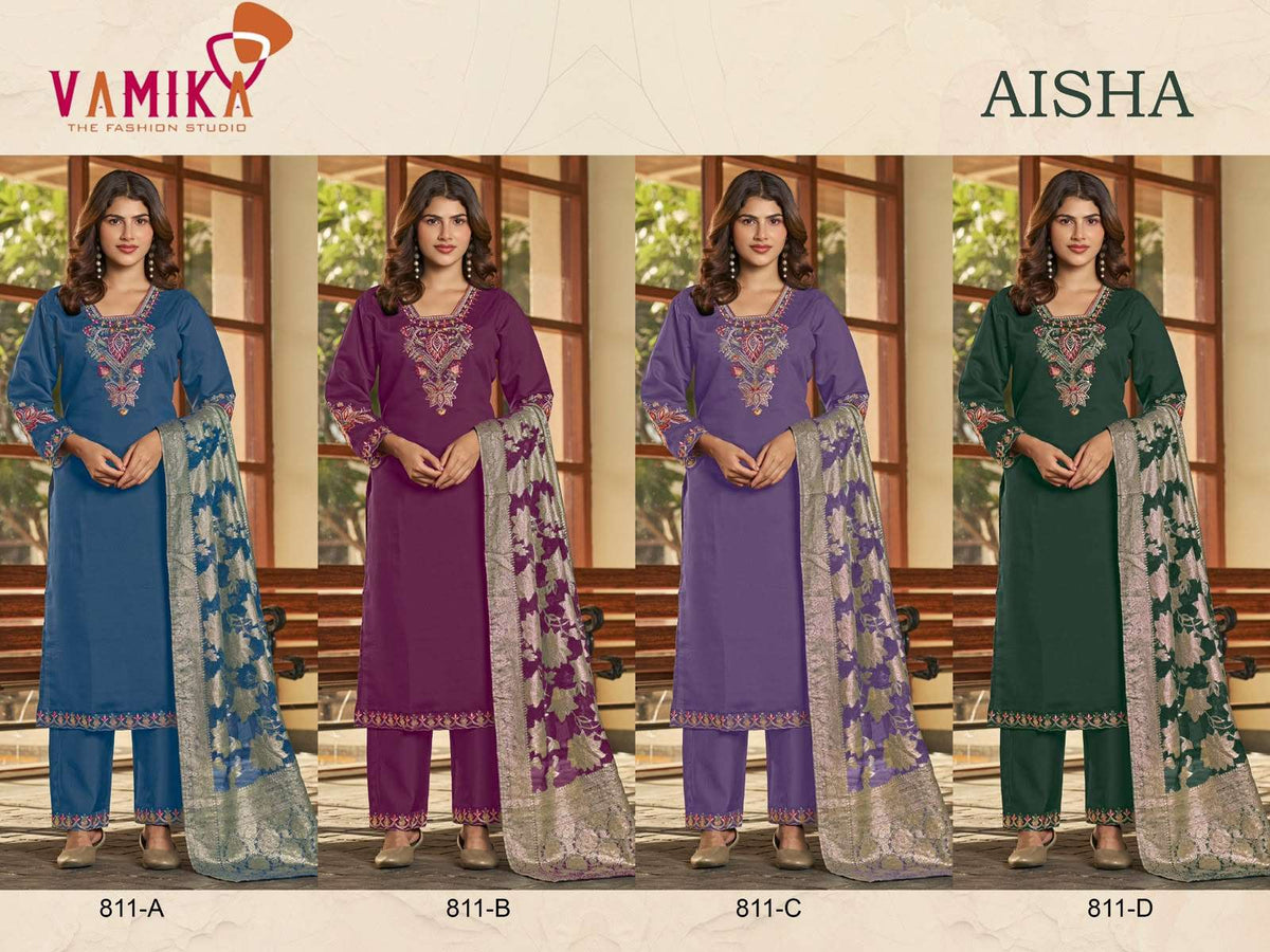 Vamika Fashion Aisha Readymade Designer Salwar Suit Set - Amrah Wholesale