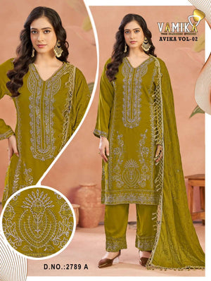 Vamika Fashion Avika Vol 2 Gazi Silk Salwar Suit Set - Amrah Wholesale