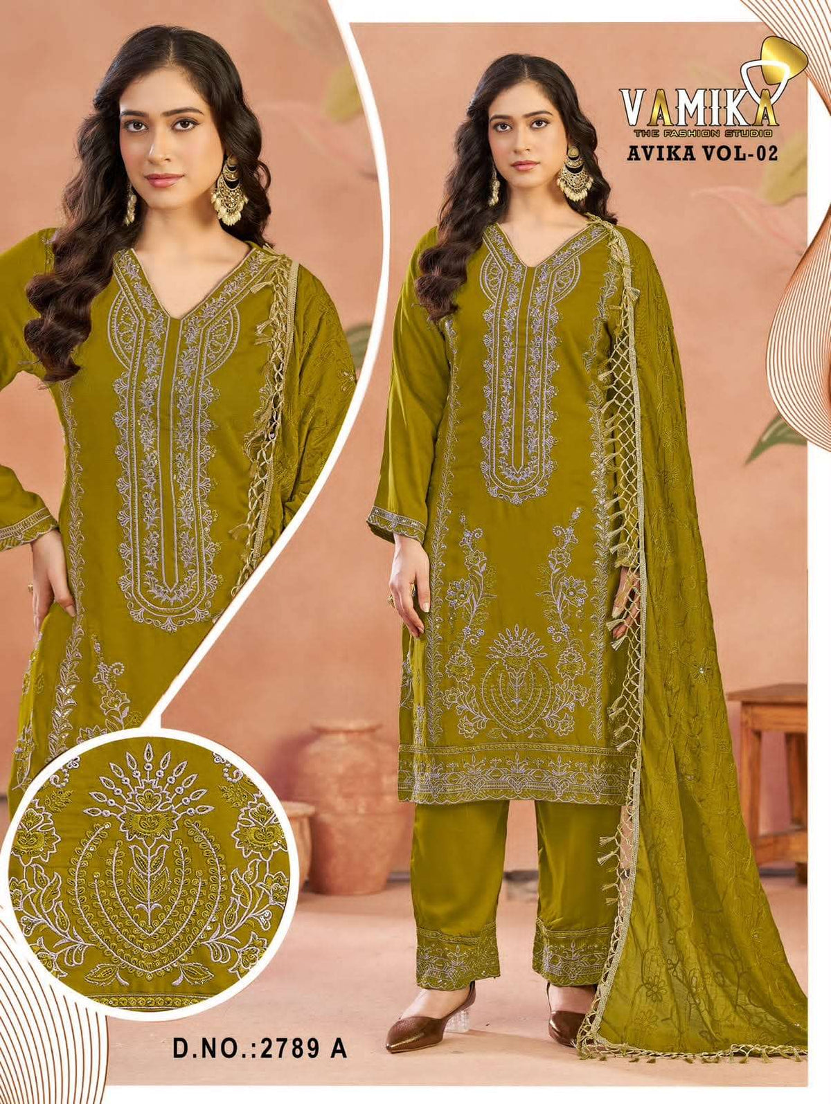 Vamika Fashion Avika Vol 2 Gazi Silk Salwar Suit Set - Amrah Wholesale