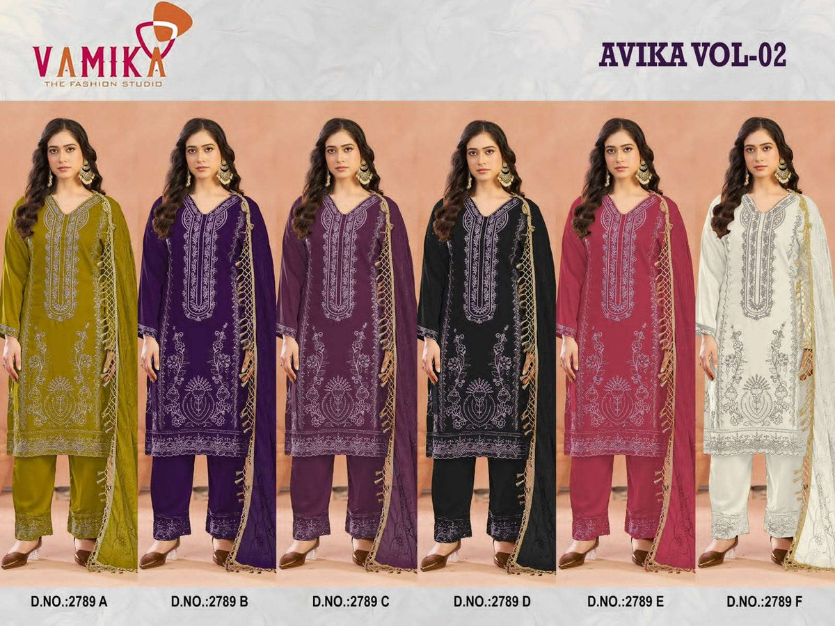 Vamika Fashion Avika Vol 2 Gazi Silk Salwar Suit Set - Amrah Wholesale