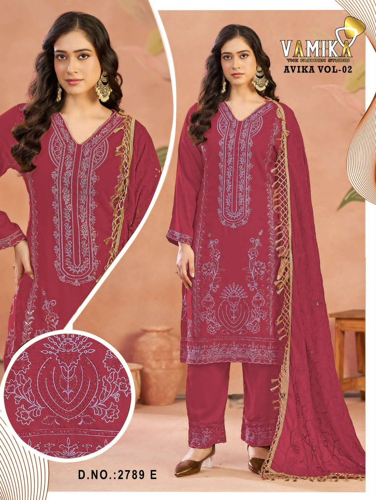 Vamika Fashion Avika Vol 2 Gazi Silk Salwar Suit Set - Amrah Wholesale