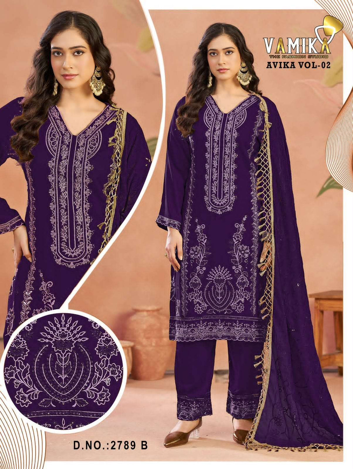 Vamika Fashion Avika Vol 2 Gazi Silk Salwar Suit Set - Amrah Wholesale