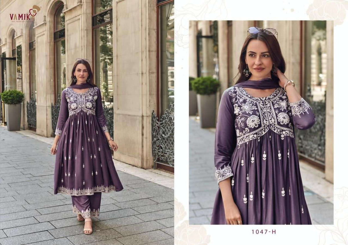 Vamika Lakhnavi Vol 8 Gold - Amrah Wholesale