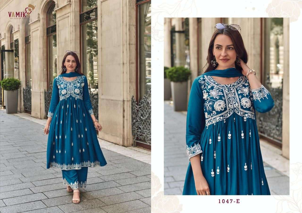 Vamika Lakhnavi Vol 8 Gold - Amrah Wholesale
