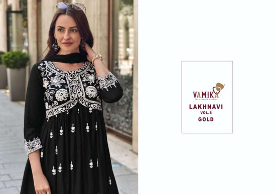 Vamika Lakhnavi Vol 8 Gold - Amrah Wholesale