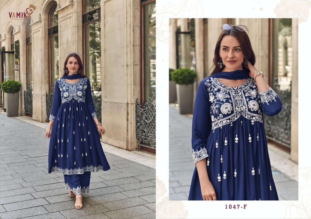 Vamika Lakhnavi Vol 8 Gold - Amrah Wholesale