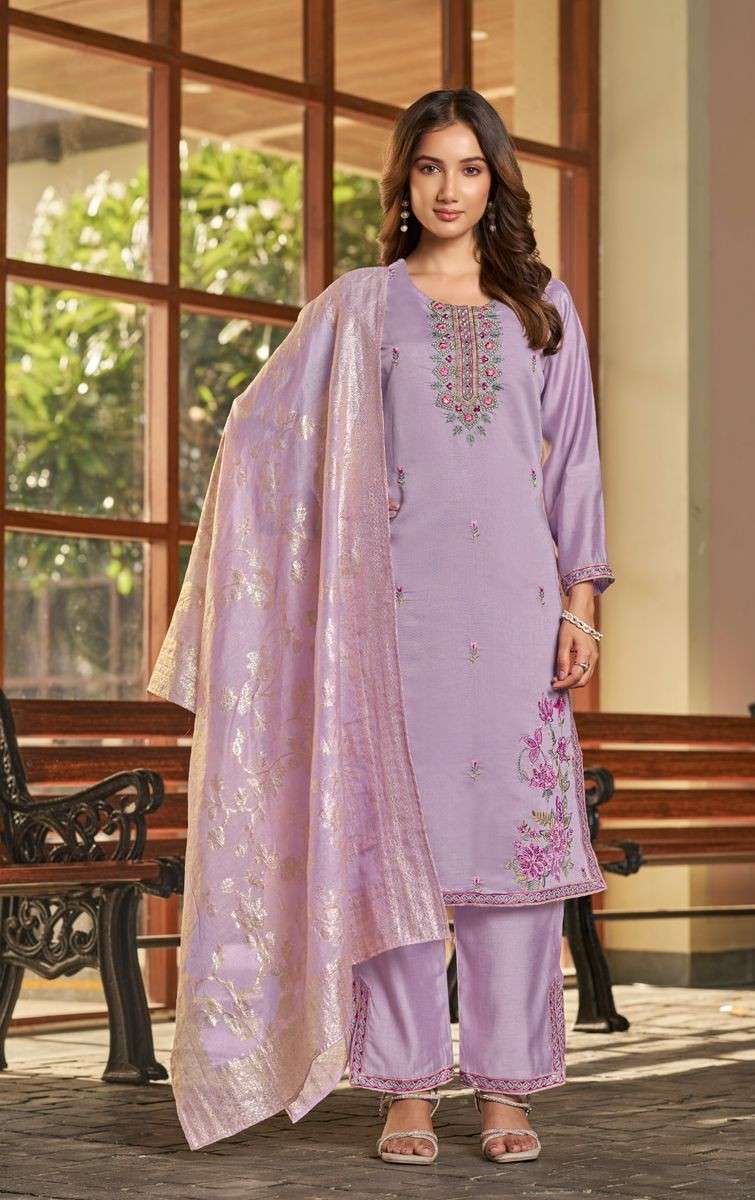 Vamika Fashion Sameera Heavy Viscose Roman Kurti Pant Dupatta Set