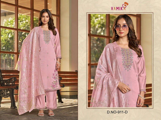 Vamika Fashion Sameera Heavy Viscose Roman Kurti Pant Dupatta Set