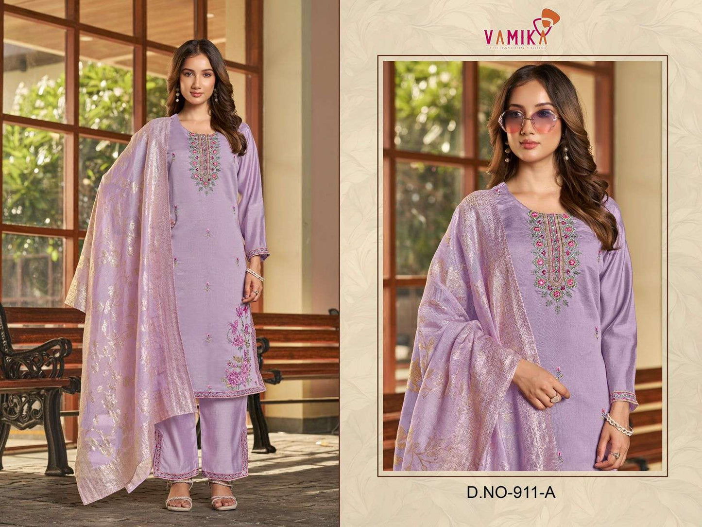 Vamika Fashion Sameera Heavy Viscose Roman Kurti Pant Dupatta Set