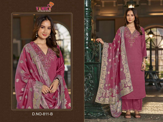 Vamika Fashion Zoya Stitched Viscose Salwar Suit Set