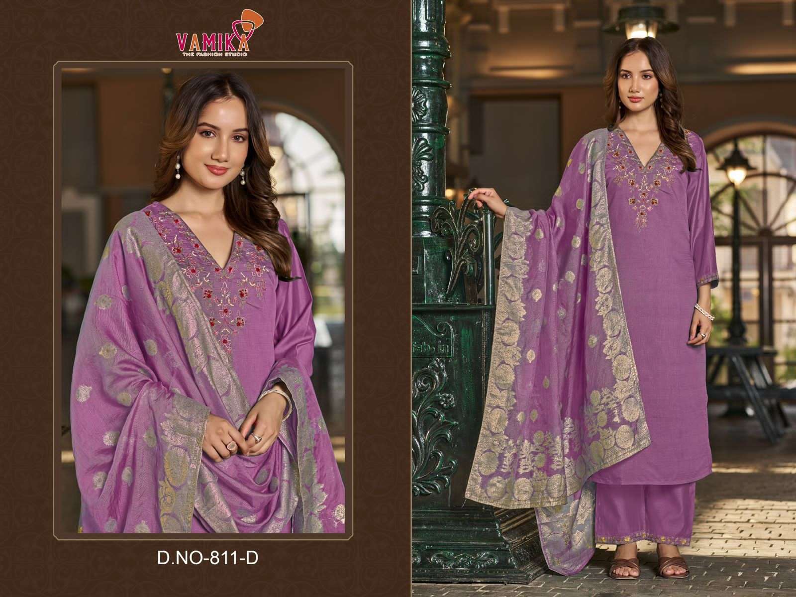 Vamika Fashion Zoya Stitched Viscose Salwar Suit Set