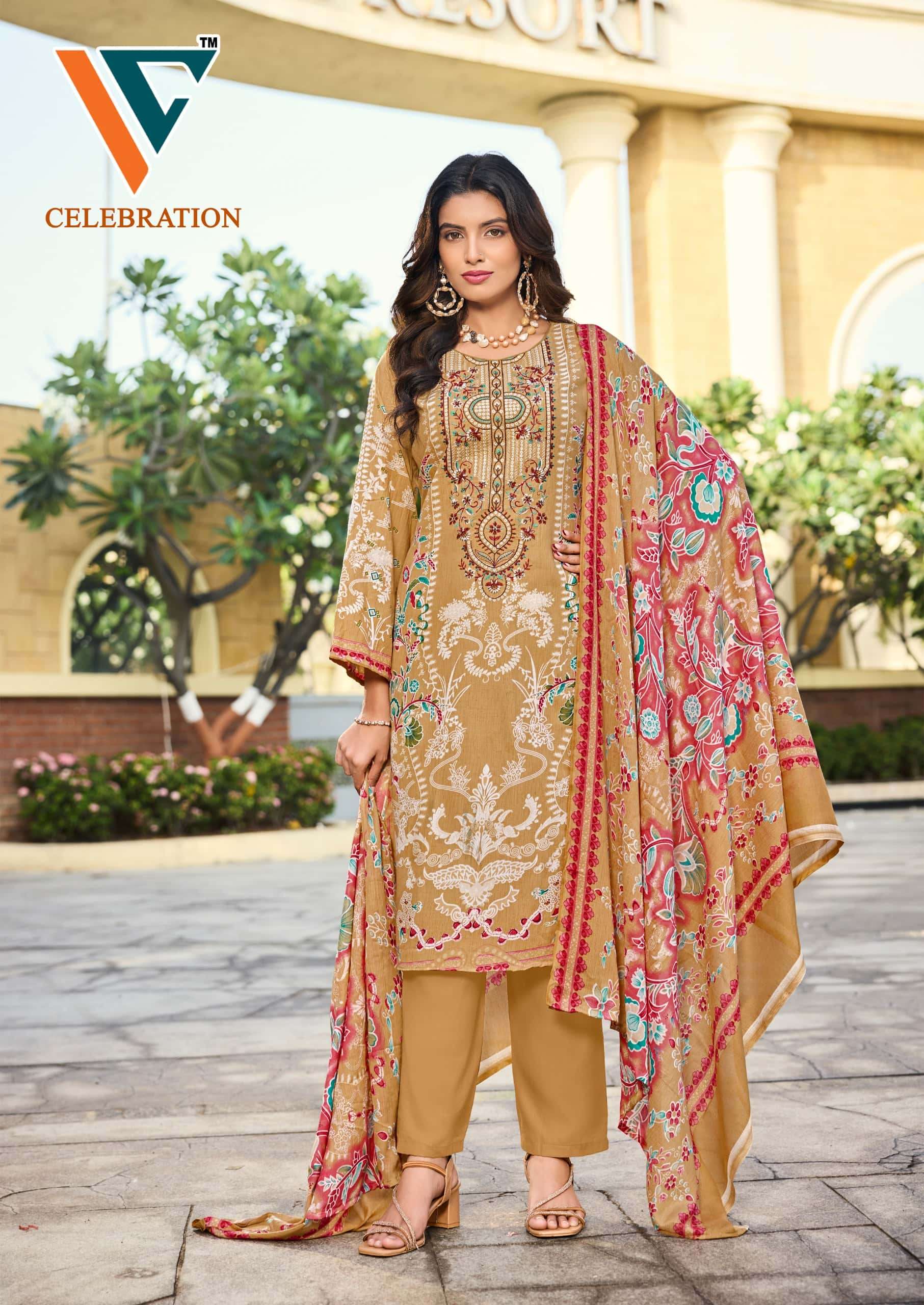 VANDANA CREATION Celebration Vol-2 Cotton Printed Unstitched Dress Material Wholesale