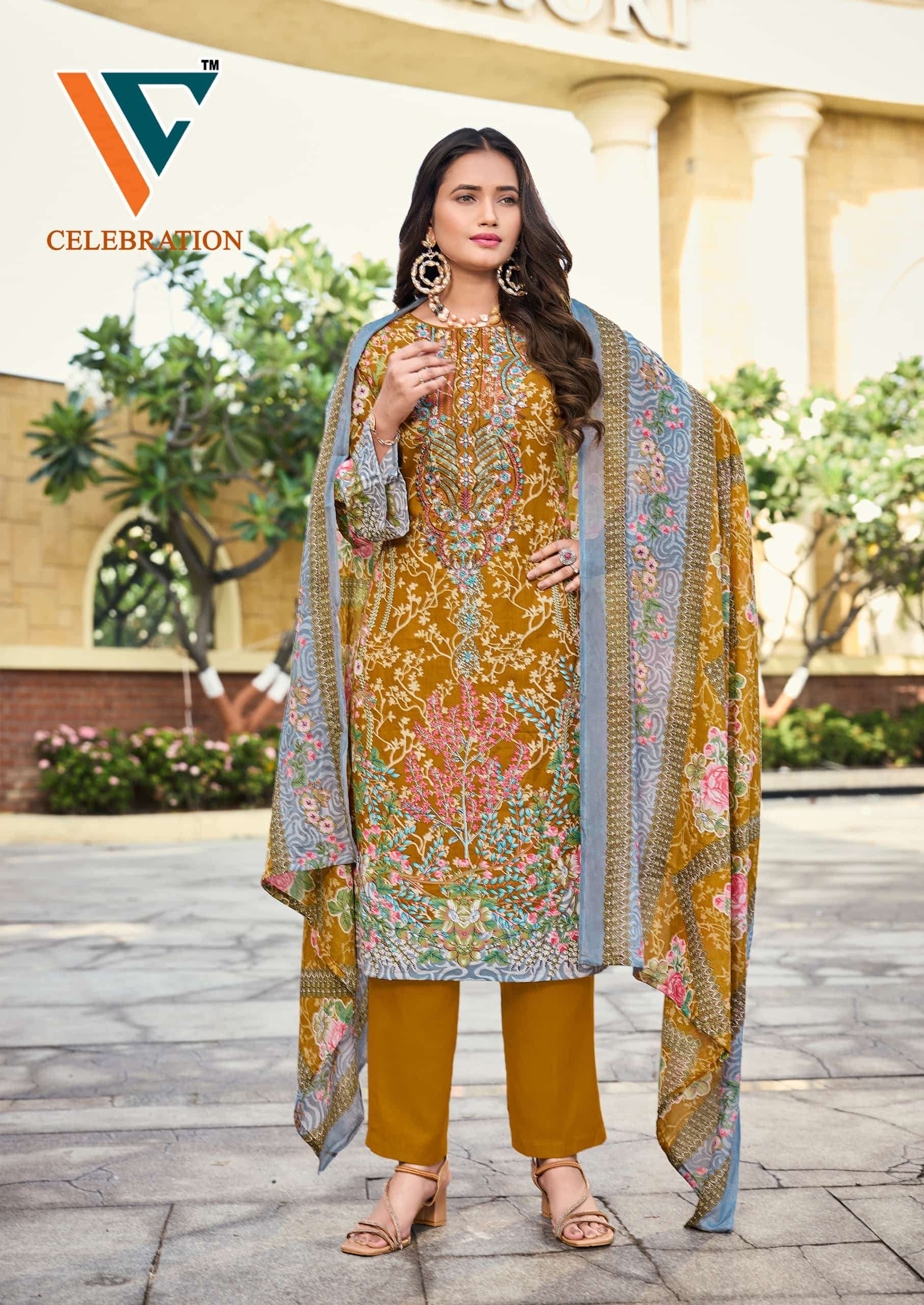 VANDANA CREATION Celebration Vol-2 Cotton Printed Unstitched Dress Material Wholesale