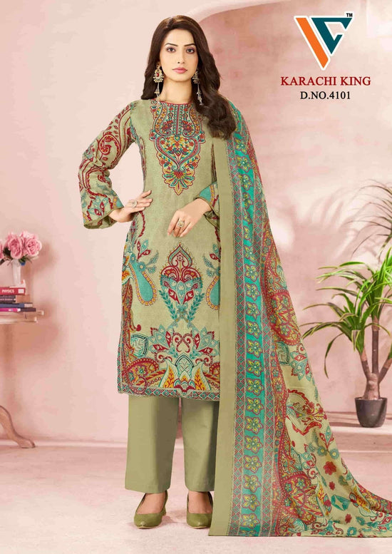 Vandana Creation Karachi King Vol 41 Cotton Pakistani Suit - Amrah Wholesale