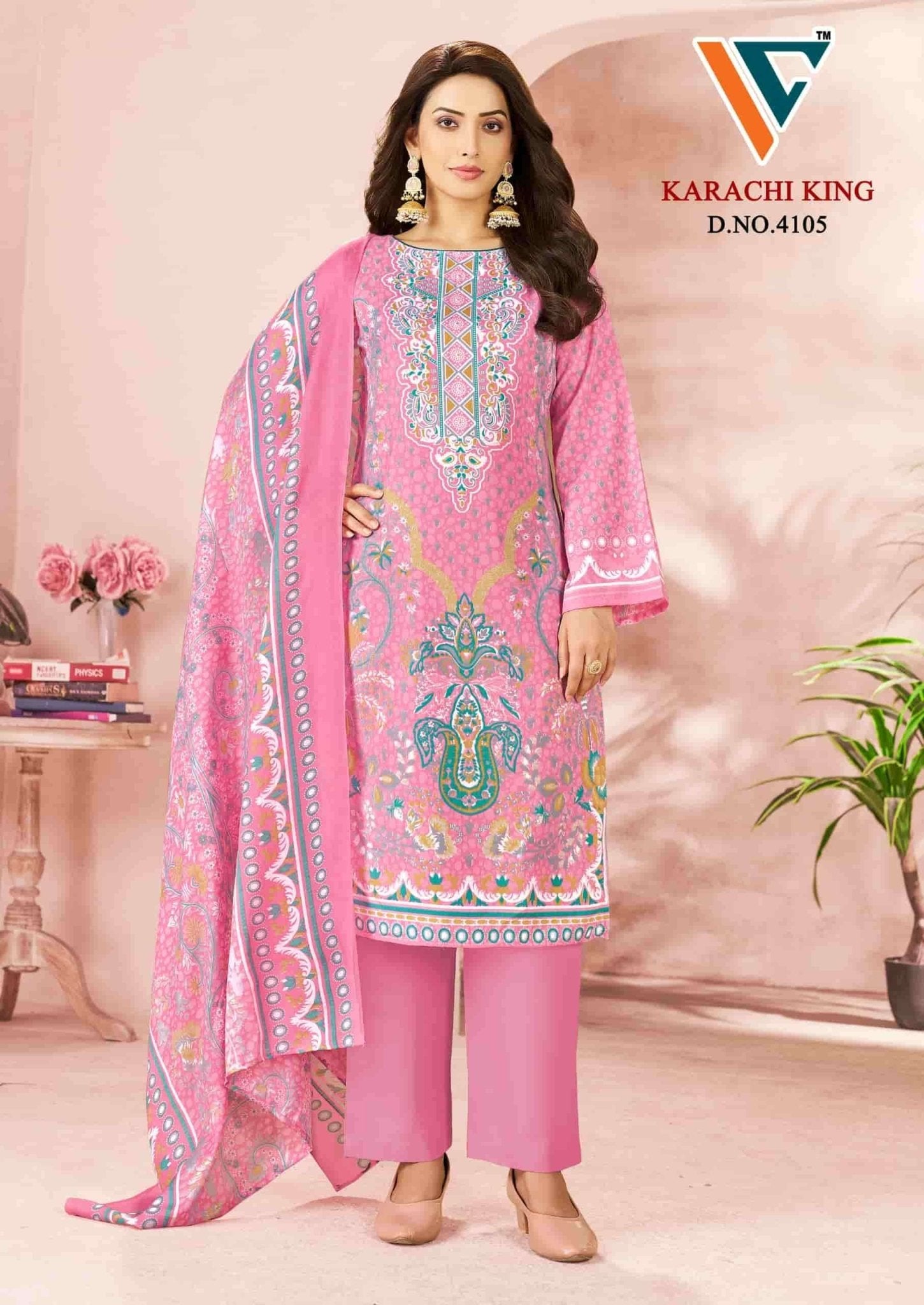 Vandana Creation Karachi King Vol 41 Cotton Pakistani Suit - Amrah Wholesale