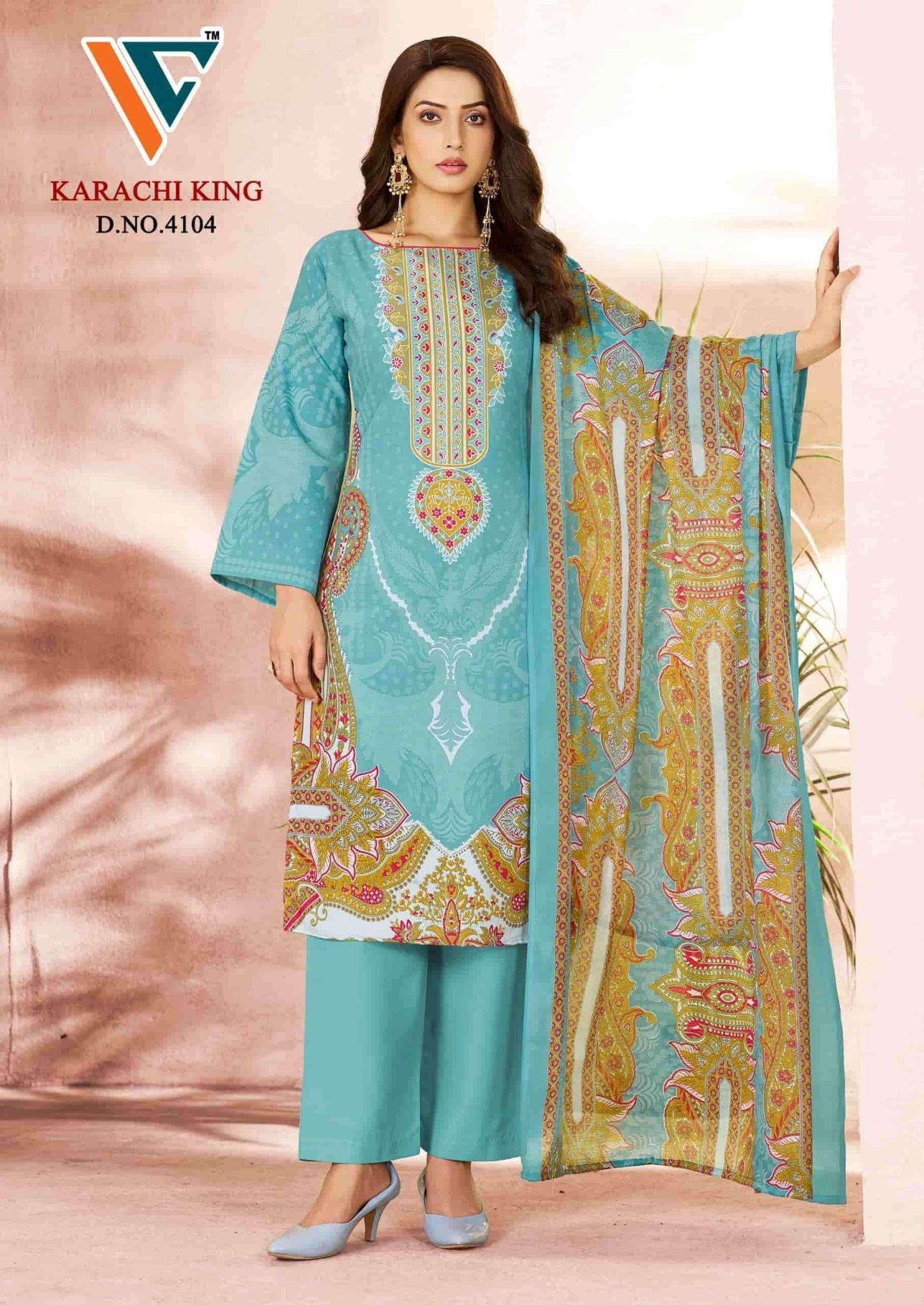 Vandana Creation Karachi King Vol 41 Cotton Pakistani Suit - Amrah Wholesale