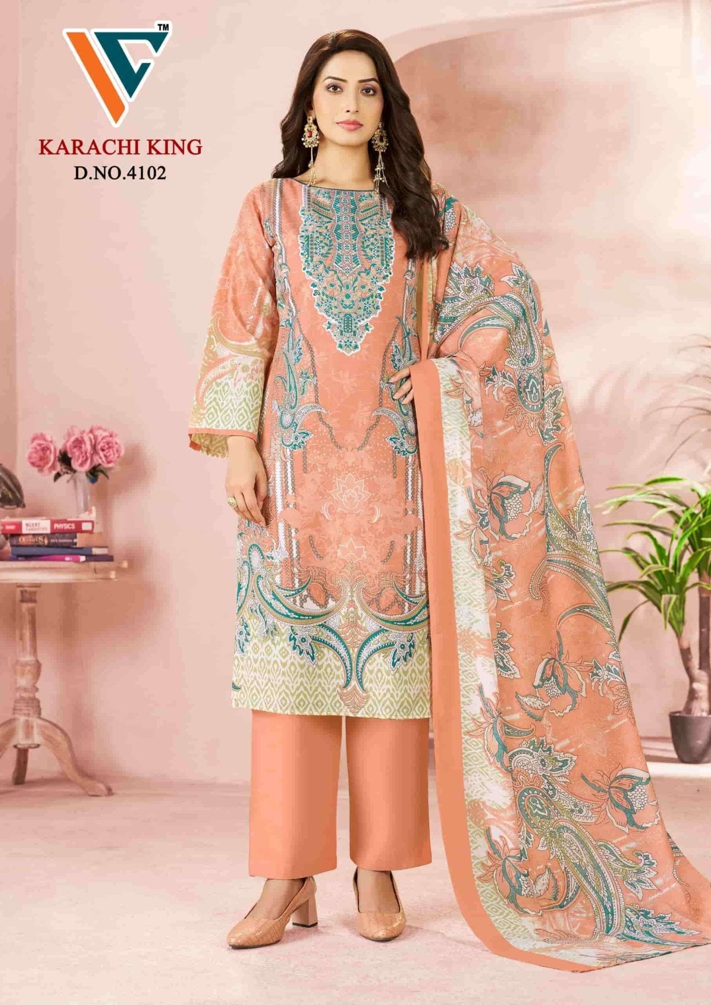 Vandana Creation Karachi King Vol 41 Cotton Pakistani Suit - Amrah Wholesale