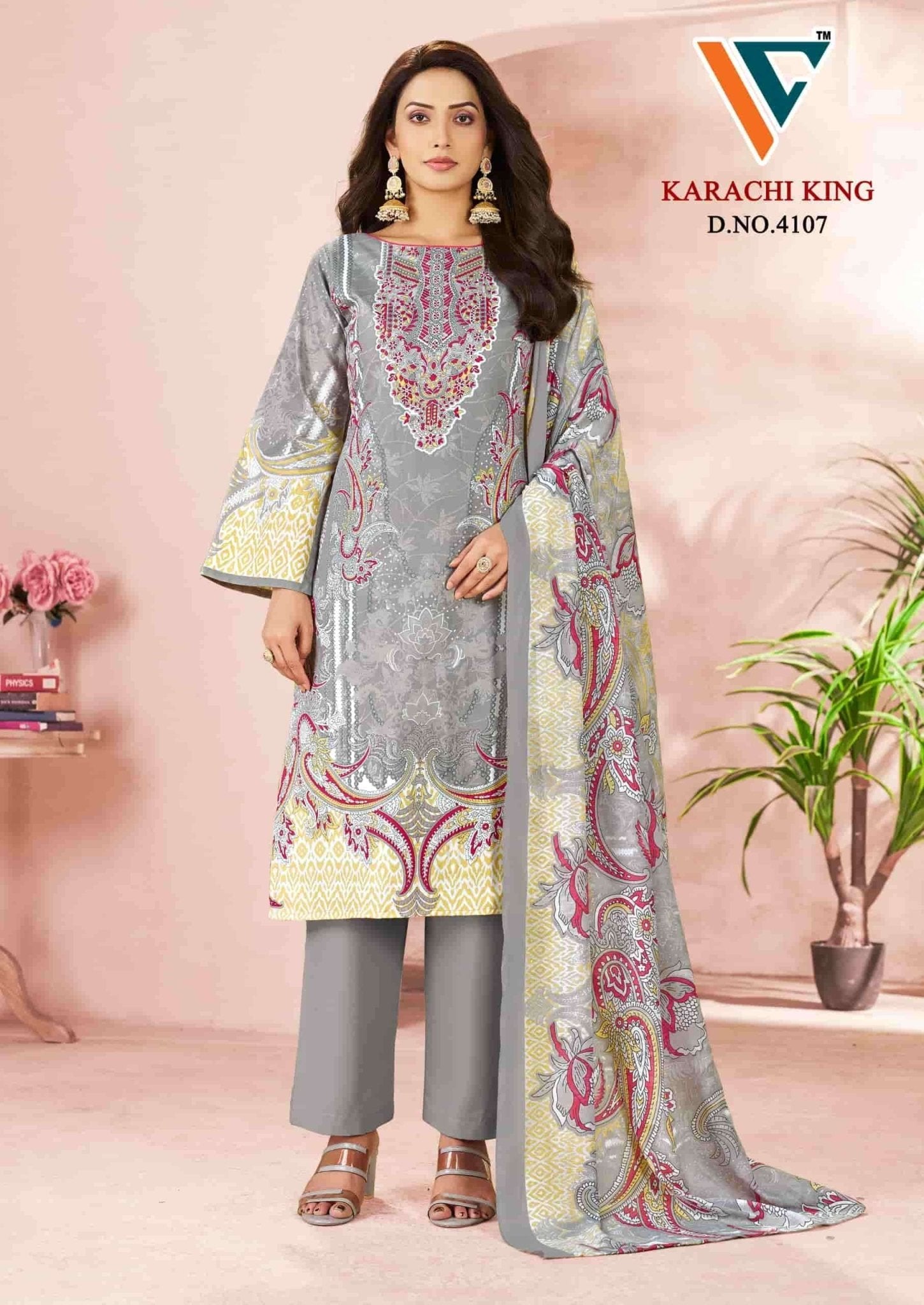 Vandana Creation Karachi King Vol 41 Cotton Pakistani Suit - Amrah Wholesale