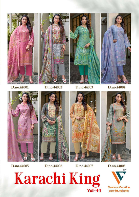 VANDANA CREATION KARACHI KING VOL-44 Cotton Printed Pakistani Suit