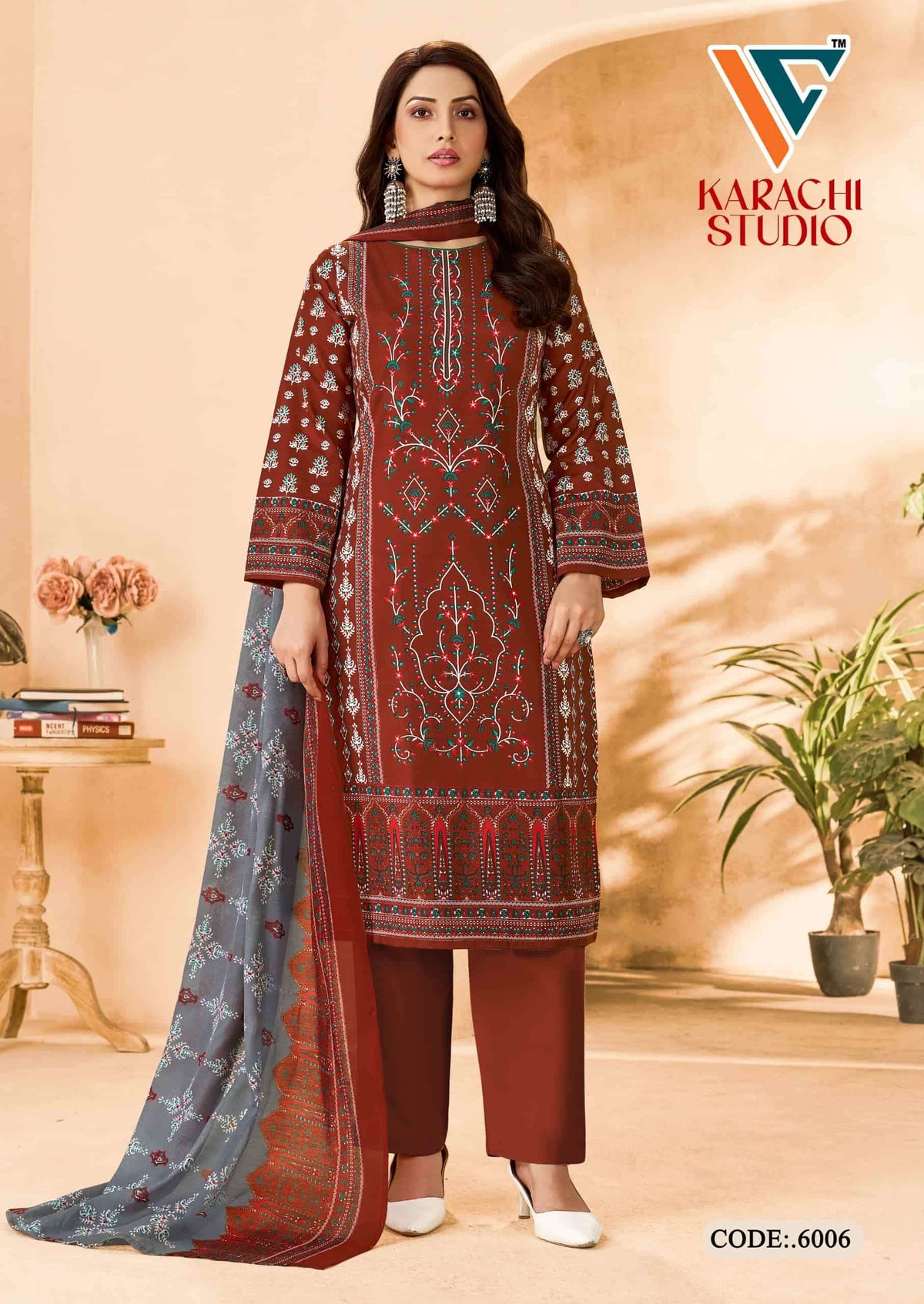 Vandana Creation Karachi Studio Vol 6 Printed Karachi Cotton Dress Material