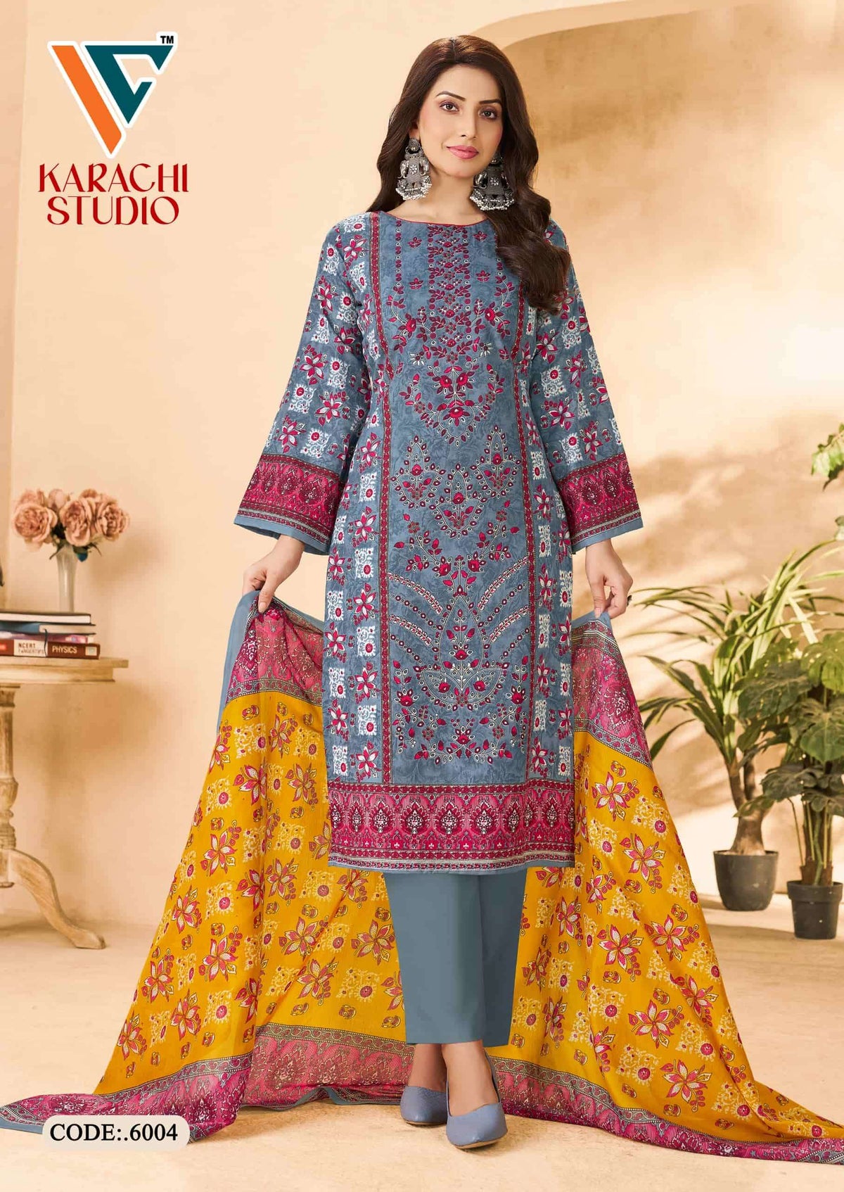 Vandana Creation Karachi Studio Vol 6 Printed Karachi Cotton Dress Material