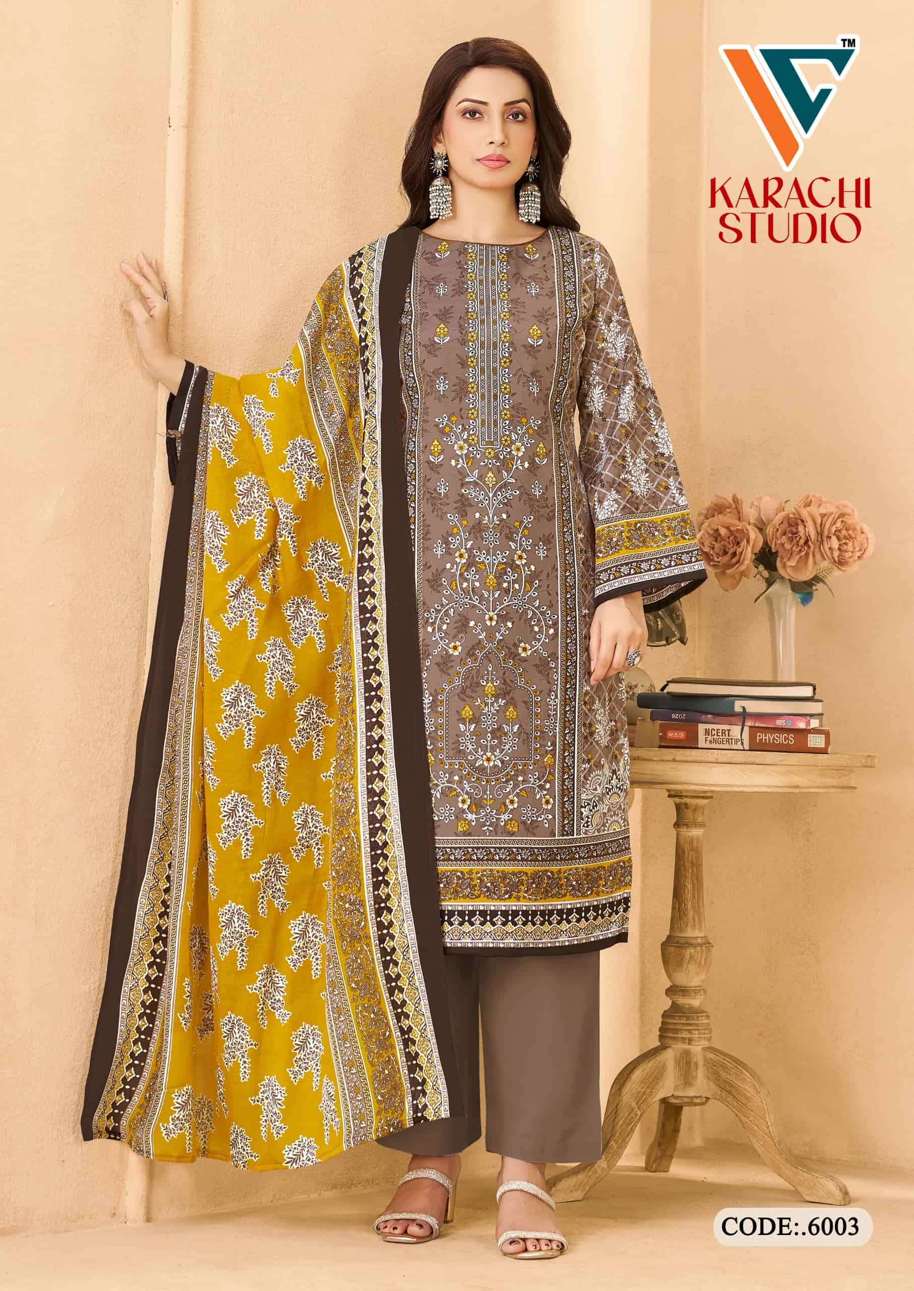 Vandana Creation Karachi Studio Vol 6 Printed Karachi Cotton Dress Material