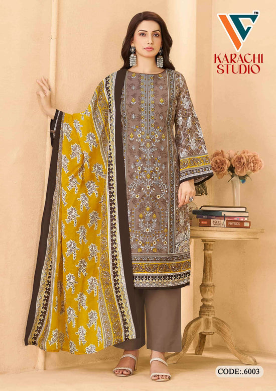 Vandana Creation Karachi Studio Vol 6 Printed Karachi Cotton Dress Material