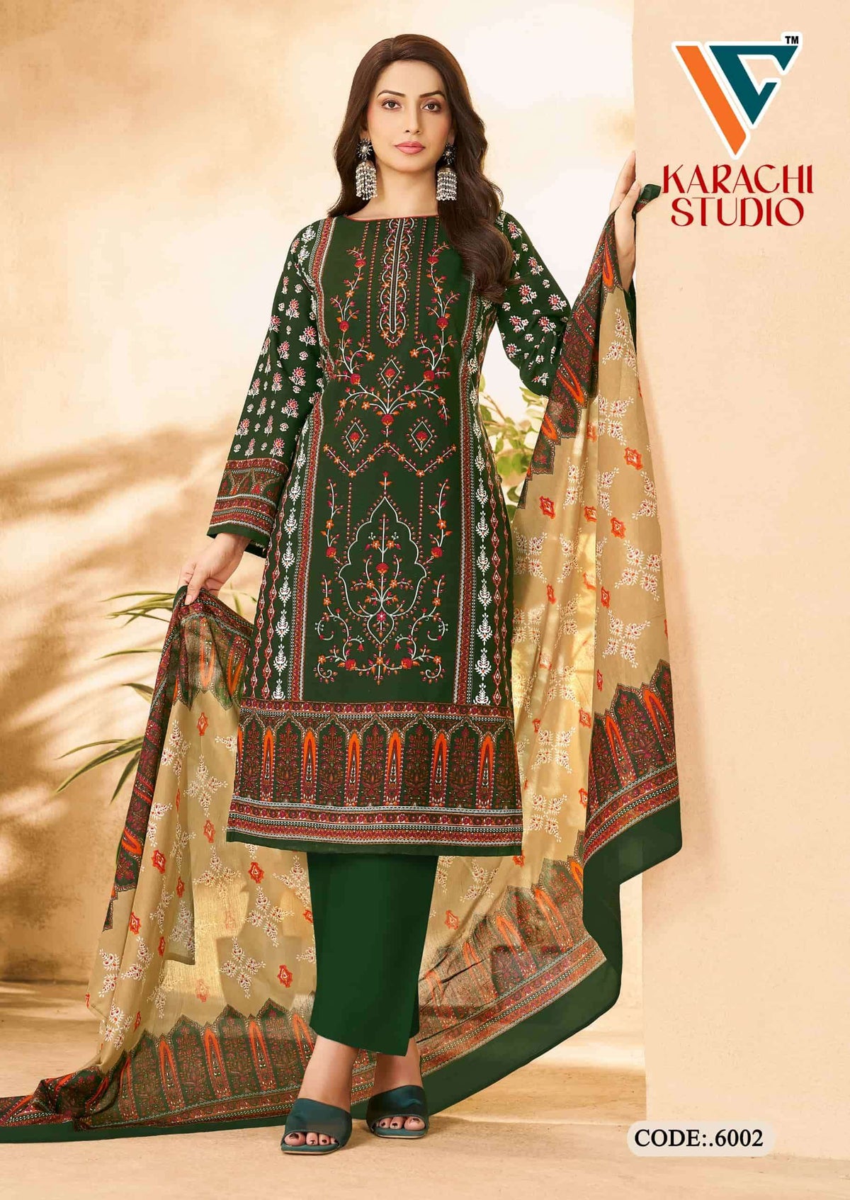 Vandana Creation Karachi Studio Vol 6 Printed Karachi Cotton Dress Material