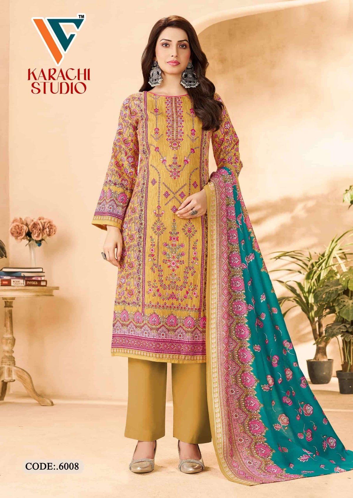 Vandana Creation Karachi Studio Vol 6 Printed Karachi Cotton Dress Material