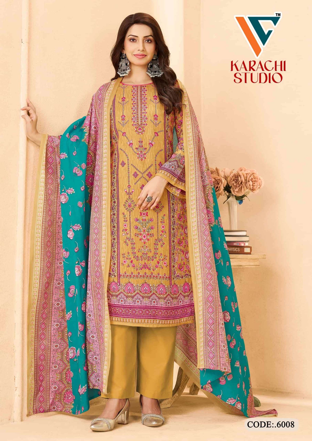 Vandana Creation Karachi Studio Vol 6 Printed Karachi Cotton Dress Material