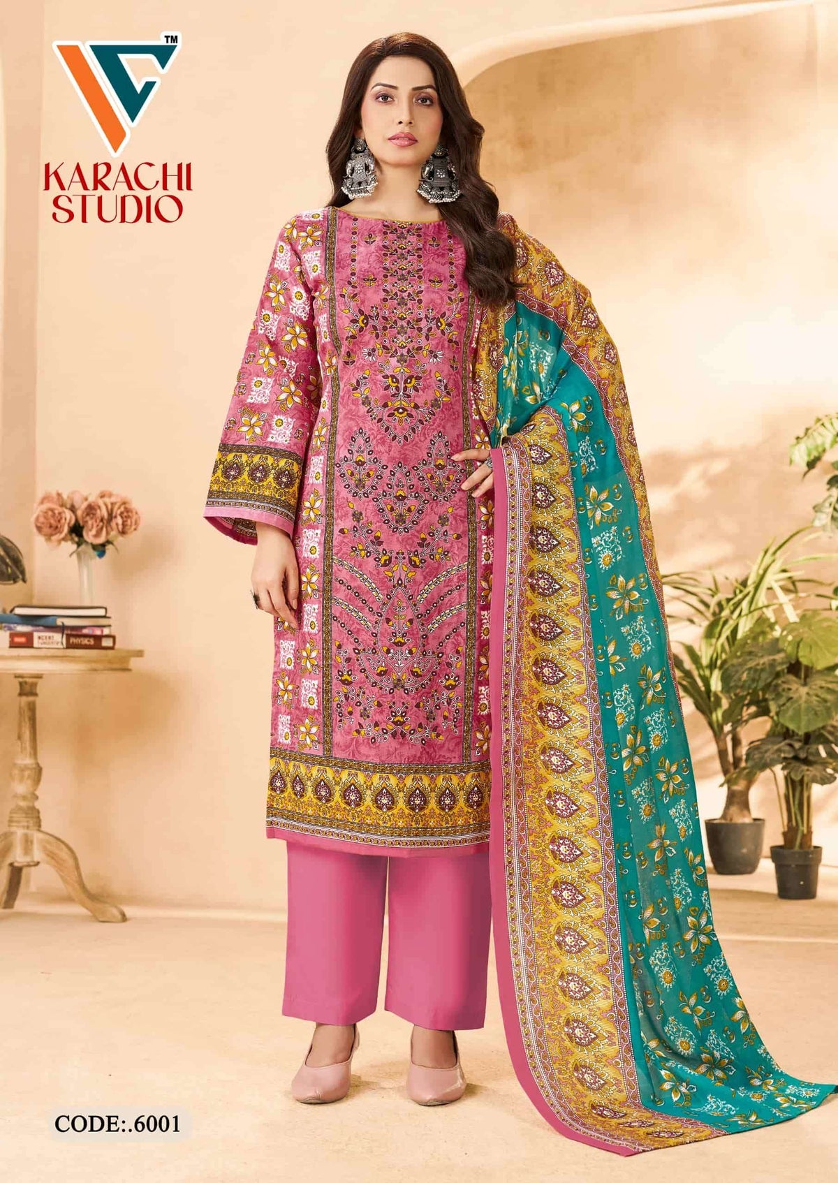 Vandana Creation Karachi Studio Vol 6 Printed Karachi Cotton Dress Material