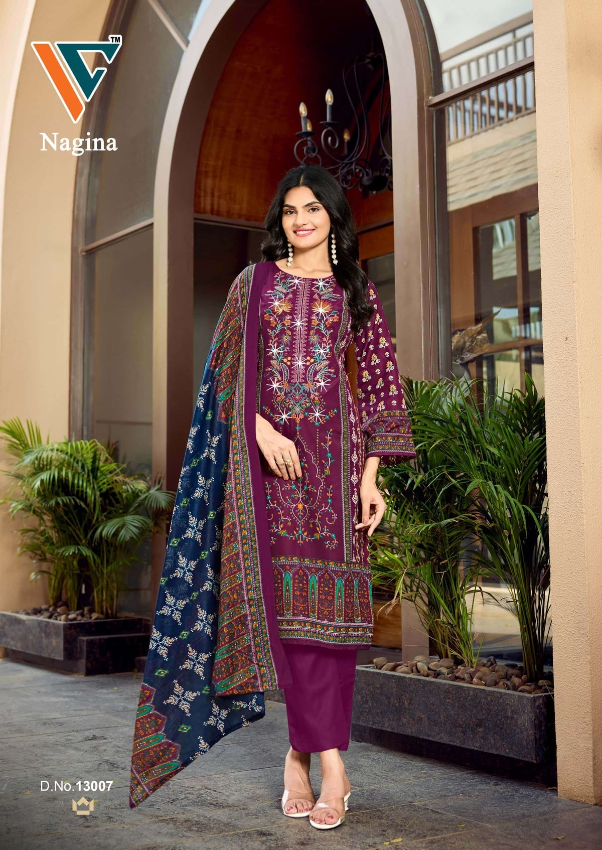 Vandana Creation Nagina Vol 13 Cotton Embroidered Dress Material Wholesale Price