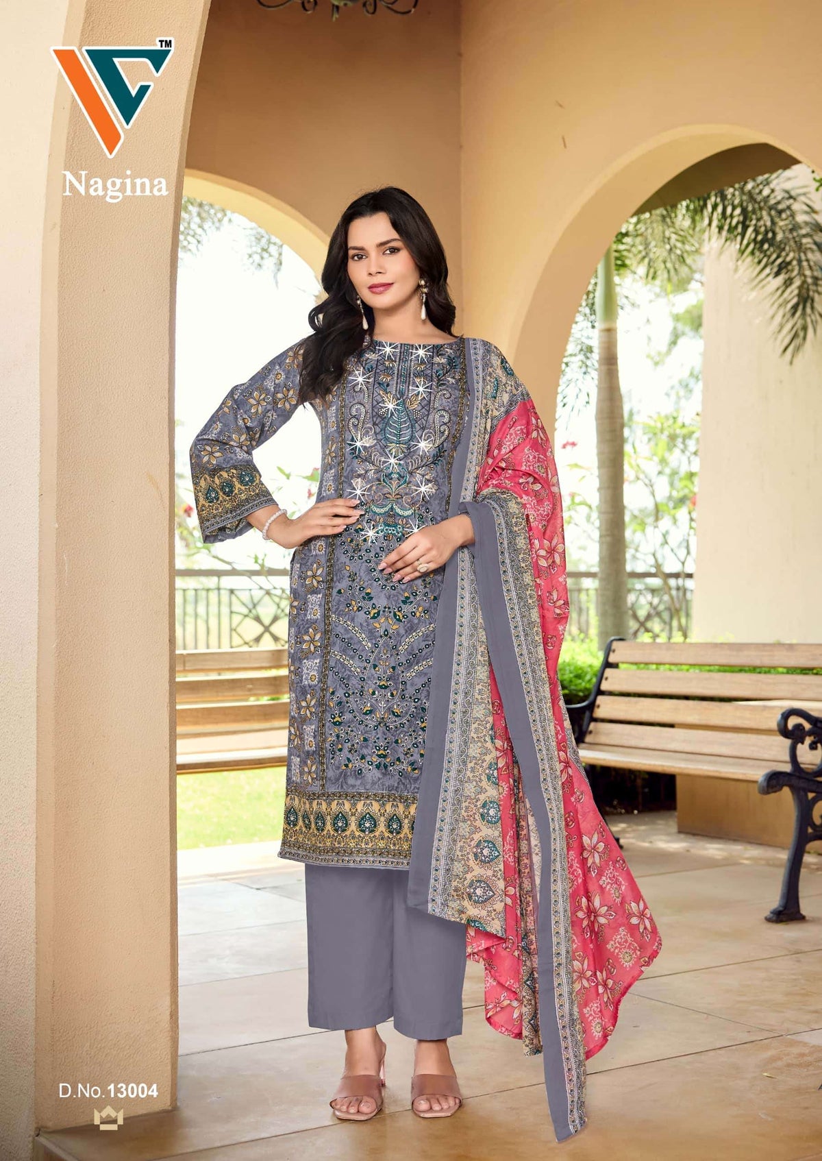 Vandana Creation Nagina Vol 13 Cotton Embroidered Dress Material Wholesale Price