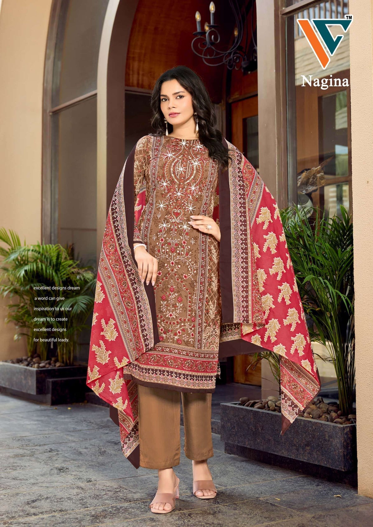 Vandana Creation Nagina Vol 13 Cotton Embroidered Dress Material Wholesale Price