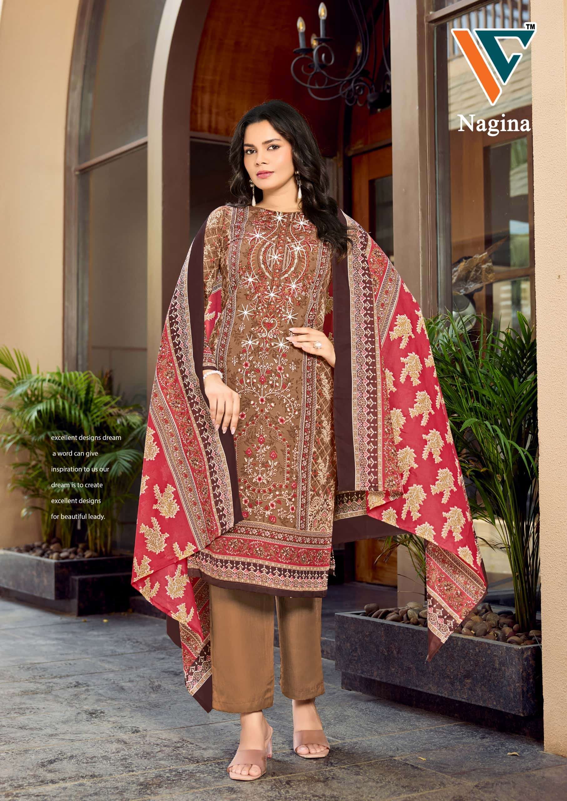 Vandana Creation Nagina Vol 13 Cotton Embroidered Dress Material Wholesale Price