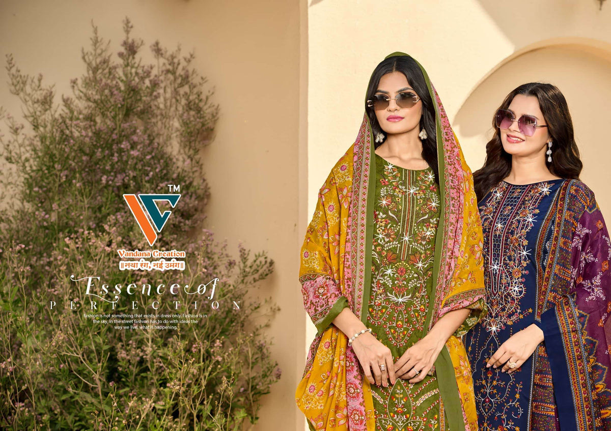 Vandana Creation Nagina Vol 13 Cotton Embroidered Dress Material Wholesale Price